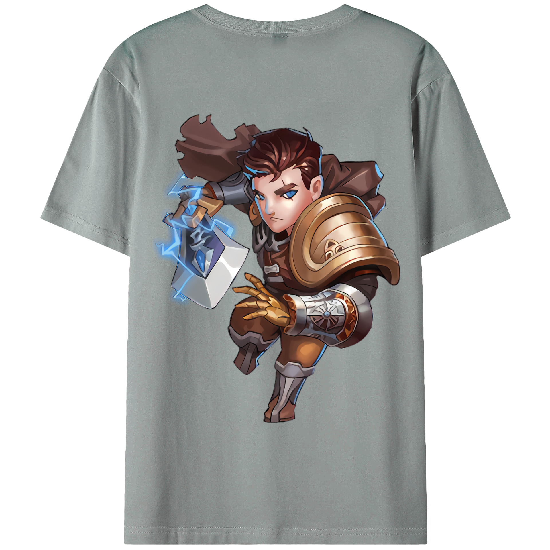 （画像用） リーグ・オブ・レジェンド League of Legends LOL 綿100％ メンズ半袖Tシャツ（バックプリント） 通気性